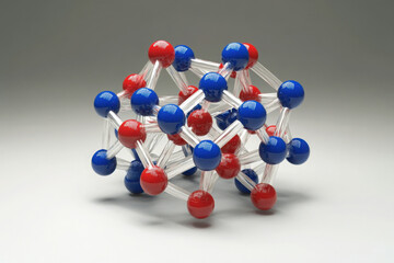 Detailed Molecular Structure Model with Color-Coded Atoms