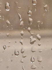 Water drops on window glass