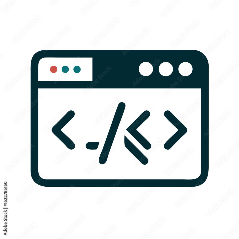 Fototapete Code editor interface with HTML tags and minimalist design  