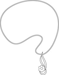 women's necklace coloring page