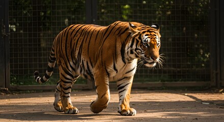 Majestic Tiger in Enclosure