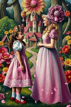 Dorothy Talks to the Good Witch &mdash; Illustration for "The Wizard of Oz"
