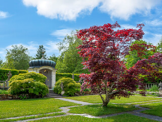 Schloßpark und Schloß Höhenried, Bernried, am Starnberger See, Bayern, Oberbayern, Deutschland, Europa