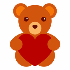 Obraz premium teddy bear with heart