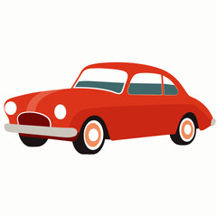 Fototapeta premium red car isolated on white