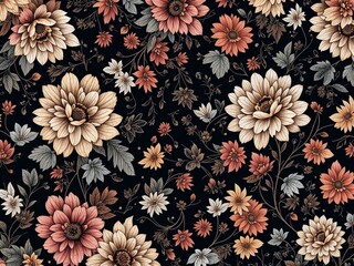 Bohemian Floral Print for Textiles - Dreamy Pattern