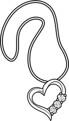 women's necklace coloring page
