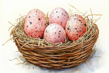 Obraz premium eggs in a nest.
