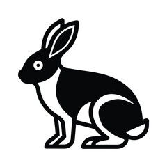 Arctic Hare Icon Outline Vector Illustration