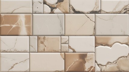 Torn old paper with a seamless brown stone wall texture background