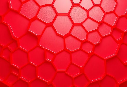 Abstract red hexagon pattern background texture, art, tone