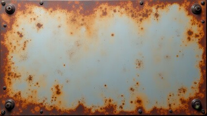 Rusty metal surface with peeling paint, vintage industrial background for creative projects.