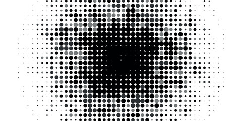 gray vector banner with set of circles, dots. Donuts Background. Creative Design Template. Technological halftone illustration.