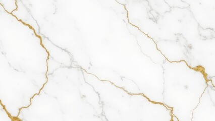 Elegant marble texture in white and gold veins, luxury style perfect for branding or interiors.