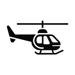 Helicopter Icon Outline Vector Illustration
