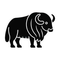 Musk Ox Icon Outline Vector Illustration