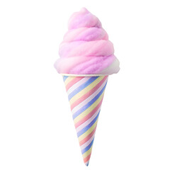 pink ice cream isolated on transparent background
