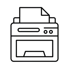 Photocopier Icon Outline Vector Illustration