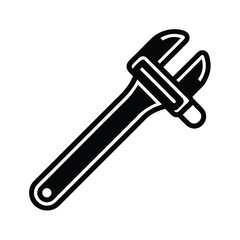 Pipe Wrench Icon Outline Vector Illustration