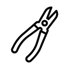 Pliers Icon Outline Vector Illustration