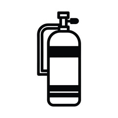 Scuba Tank Icon Outline Vector Illustration