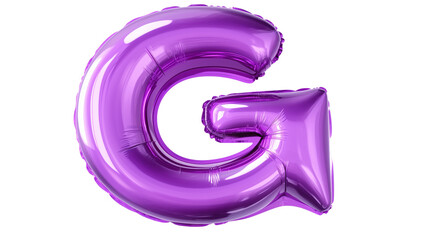 Purple Balloon with letter G for Party Decoration Background