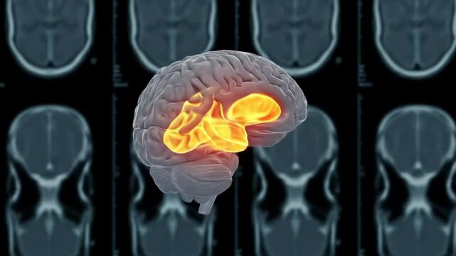 Human brain medical visualization