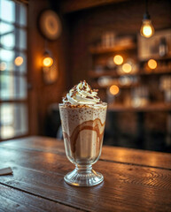Vanilla Shake with Chocolate Drizzle