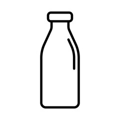 Bottle line icon. Milk bottle icon. Milk jar icon.