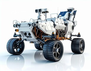 Futuristic Mars Rover Design Detailed 3D Render of a Robotic Space Exploration Vehicle
