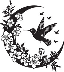 bird, vector, flower, illustration, silhouette, eagle, nature, animal, wing, flying, art, design, floral, feather, pattern, birds, leaf, dove, pigeon, fly, black, decoration, wings, symbol, colibri