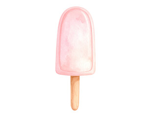 Watercolor illustration of ice cream. Food clipart illustration.