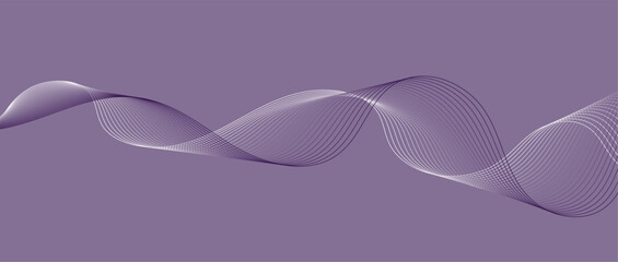 Abstract wave lines in color gradient on minimalist background. Futuristic and dynamic look, perfect for tech, digital, and modern design projects.