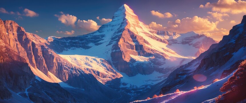 Schaeffler Mountain Ridge, a majestic peak near Berggasthaus Schafler, with empty space for text.