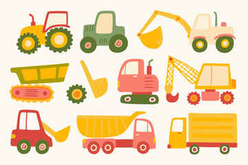 Set of Transport Icons – Vehicle and Transportation Vector Symbols

