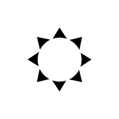 black and white star or sun icon design