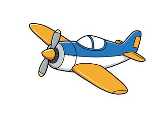 Illustration of outline aircraft In Flat Style 