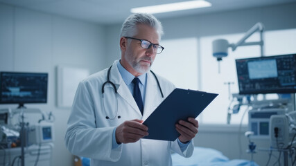 Fototapeta premium doctor looking at x ray