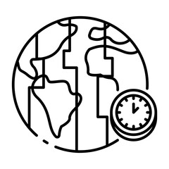 This Time Zone icon is suitable for Study Abroad, International student, Education, etc