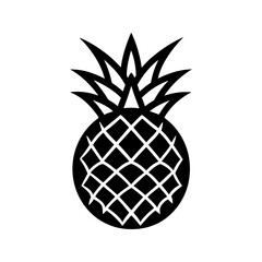 Obraz premium Silhouette of pineapple vector illustration isolated on a transparent background