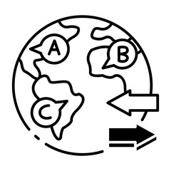 This Cultural Exchange icon is suitable for Study Abroad, International student, Education, etc