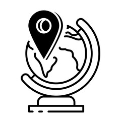 This Globe icon is suitable for Study Abroad, International student, Education, etc