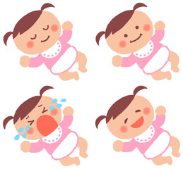 赤ちゃん 女の子 4人