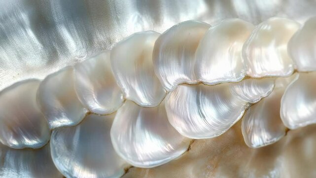 A close up view of an oyster shell