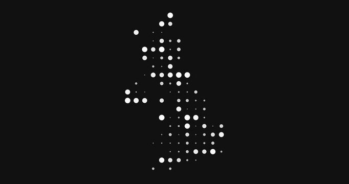 Breathing Dots Form UK Map Animation