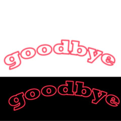 3D Neon Typography – Goodbye