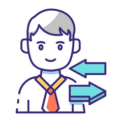 This Exchange Program icon is suitable for Study Abroad, International student, Education, etc