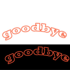3D Neon Typography – Goodbye