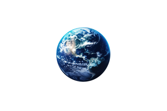 Earth's Embrace: A mesmerizing view of our planet, the Earth, suspended in the vastness of space, bathed in the celestial glow. Capturing our home, planet, the globe. - Powered by Adobe