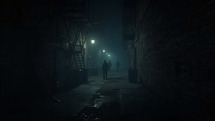 Foggy Alleyway Encounter